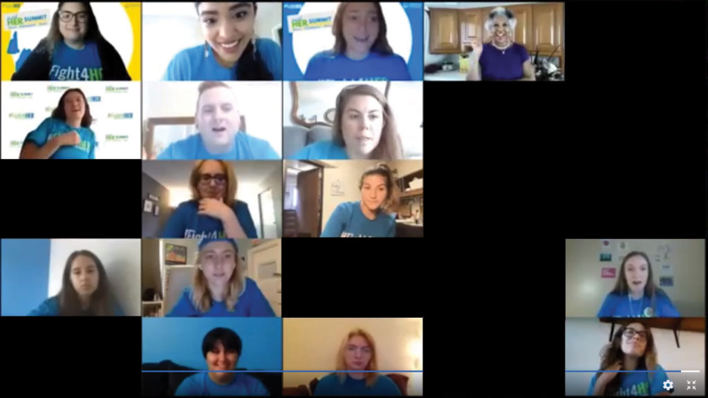 a screenshot from a zoom meeting with different peoples faces.