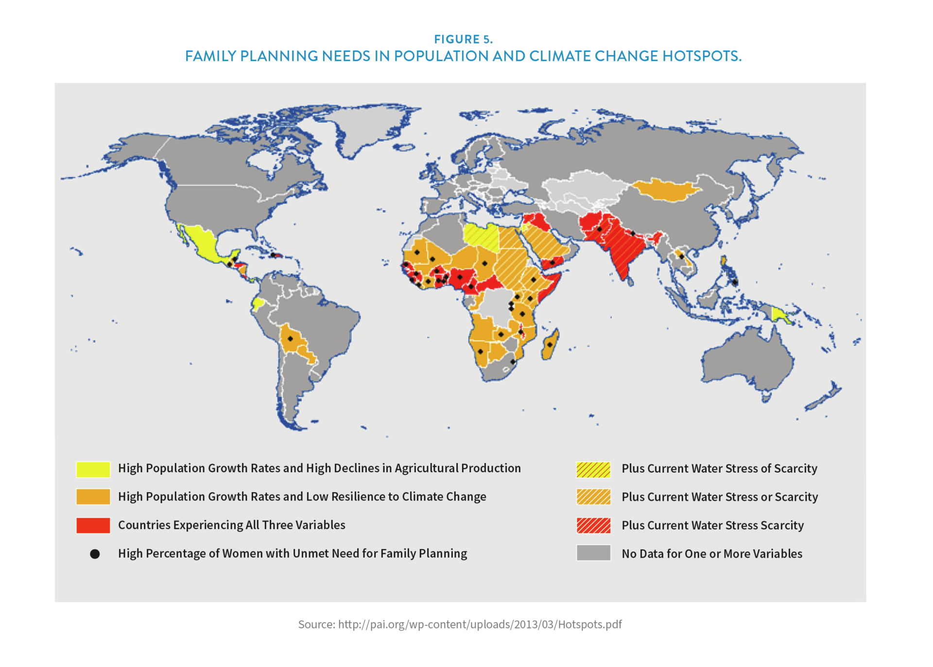 PAI Family Planning needs in population & climate change hotspots, RGB