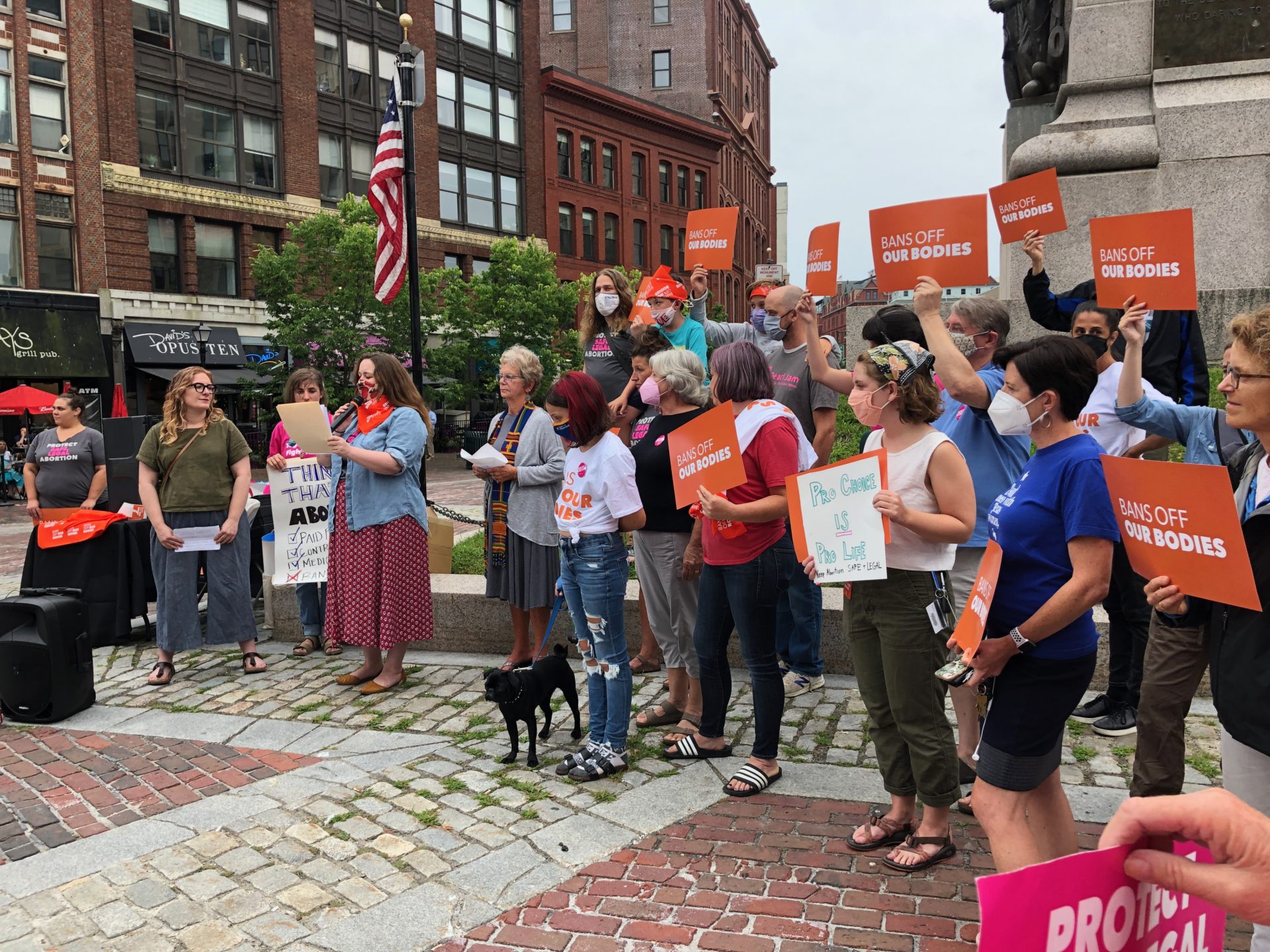 Rally in Portland, Maine, on September 1, 2021, the day S.B. 8 went into effect in Texas (Marian Starkey)
