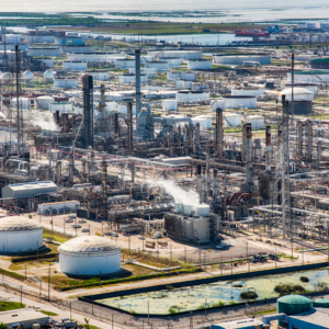 Oil refinery on Galveston Bay