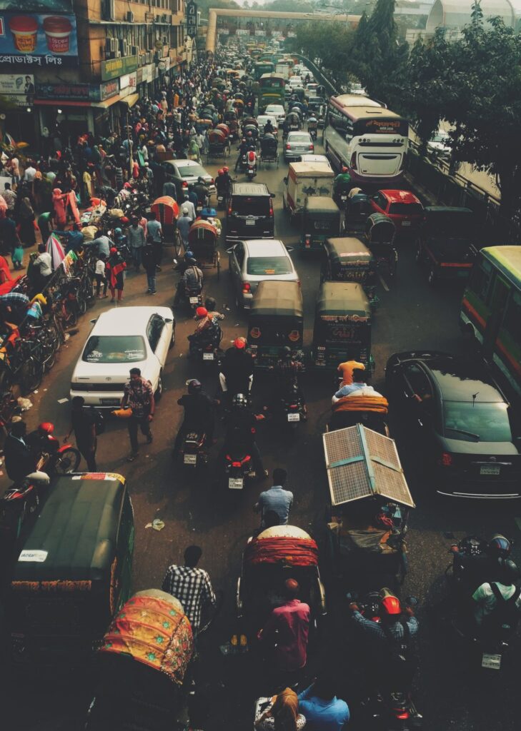 Busy streets of Dhaka, Bangladesh