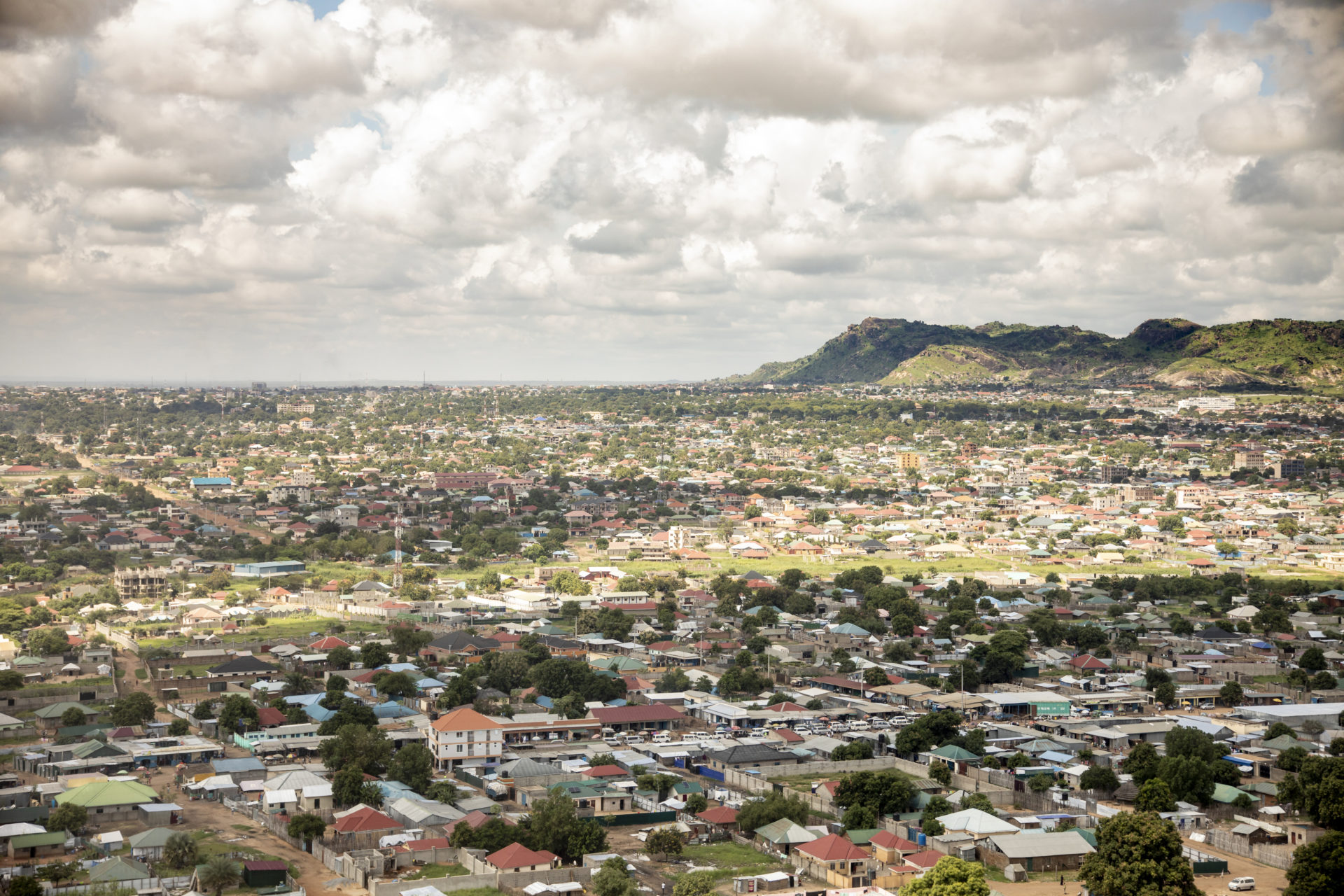 Aerial View Of Juba, South Sudan With Jebel Kujur In The Background