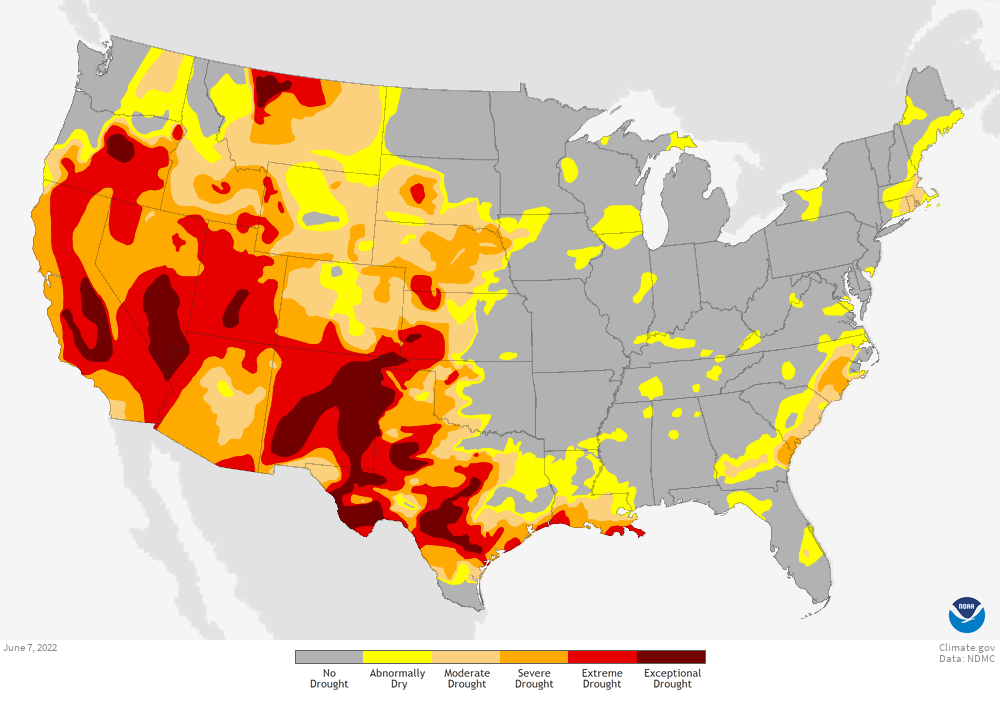 NOAA drought map