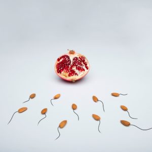 Almond sperm and pomegranate egg