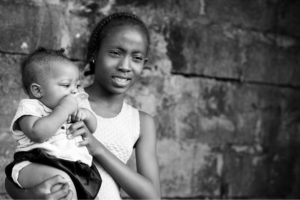 African Girl With Baby