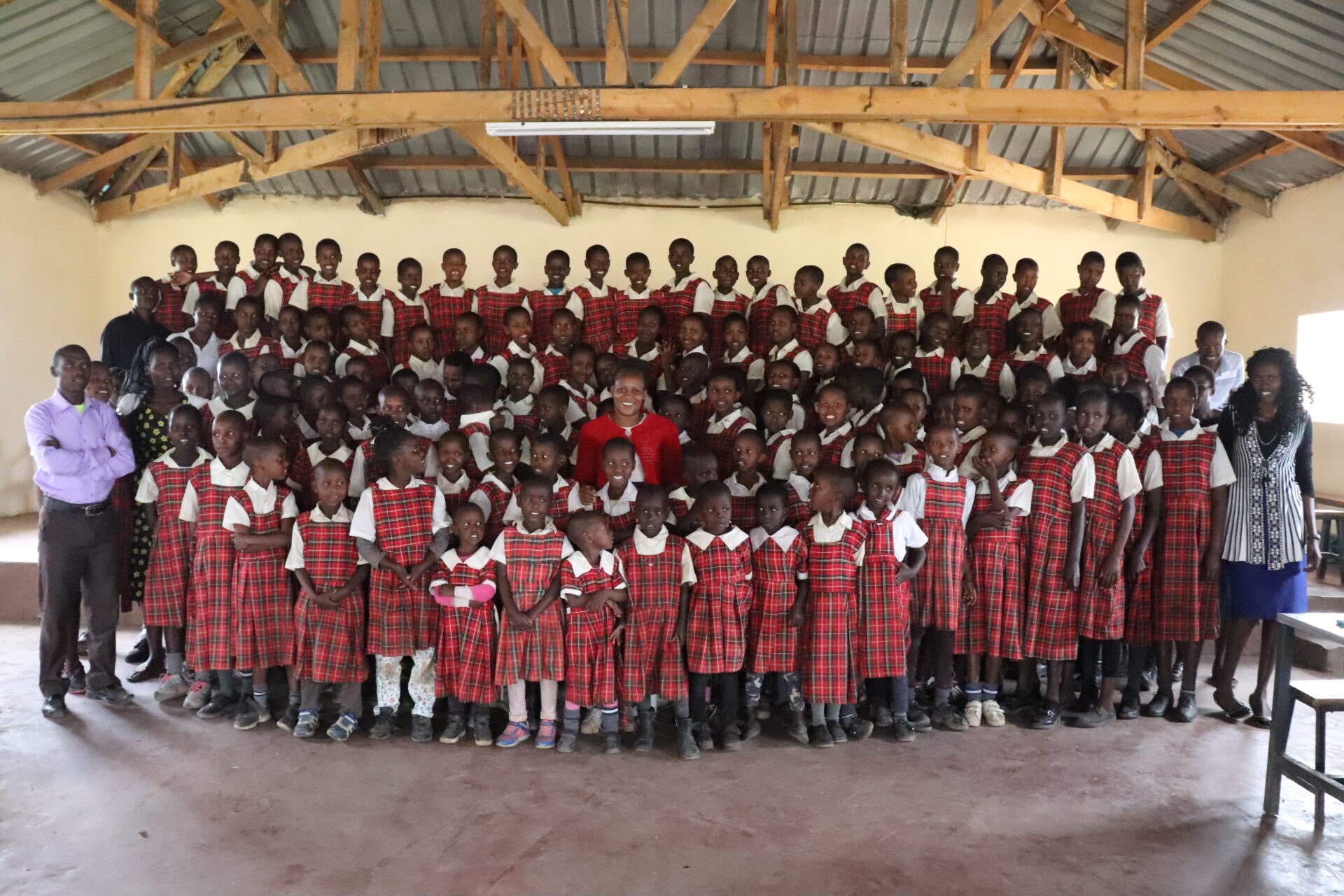 The whole primary school at Nasaruni Academy.