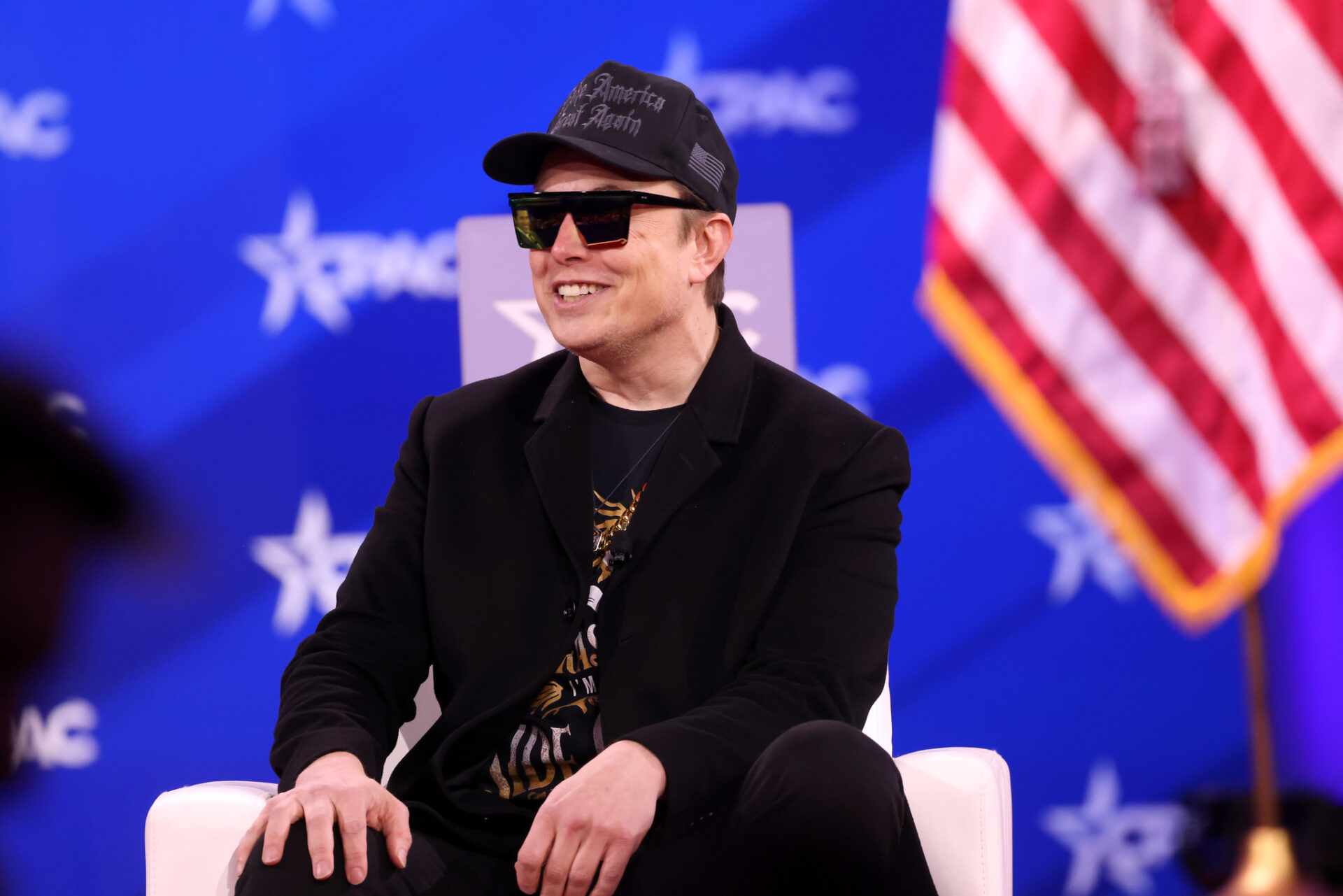 Elon Musk speaking at the 2025 Conservative Political Action Conference (CPAC) at the Gaylord National Resort & Convention Center in National Harbor, Maryland. © Gage Skidmore CC BY-SA 2.0