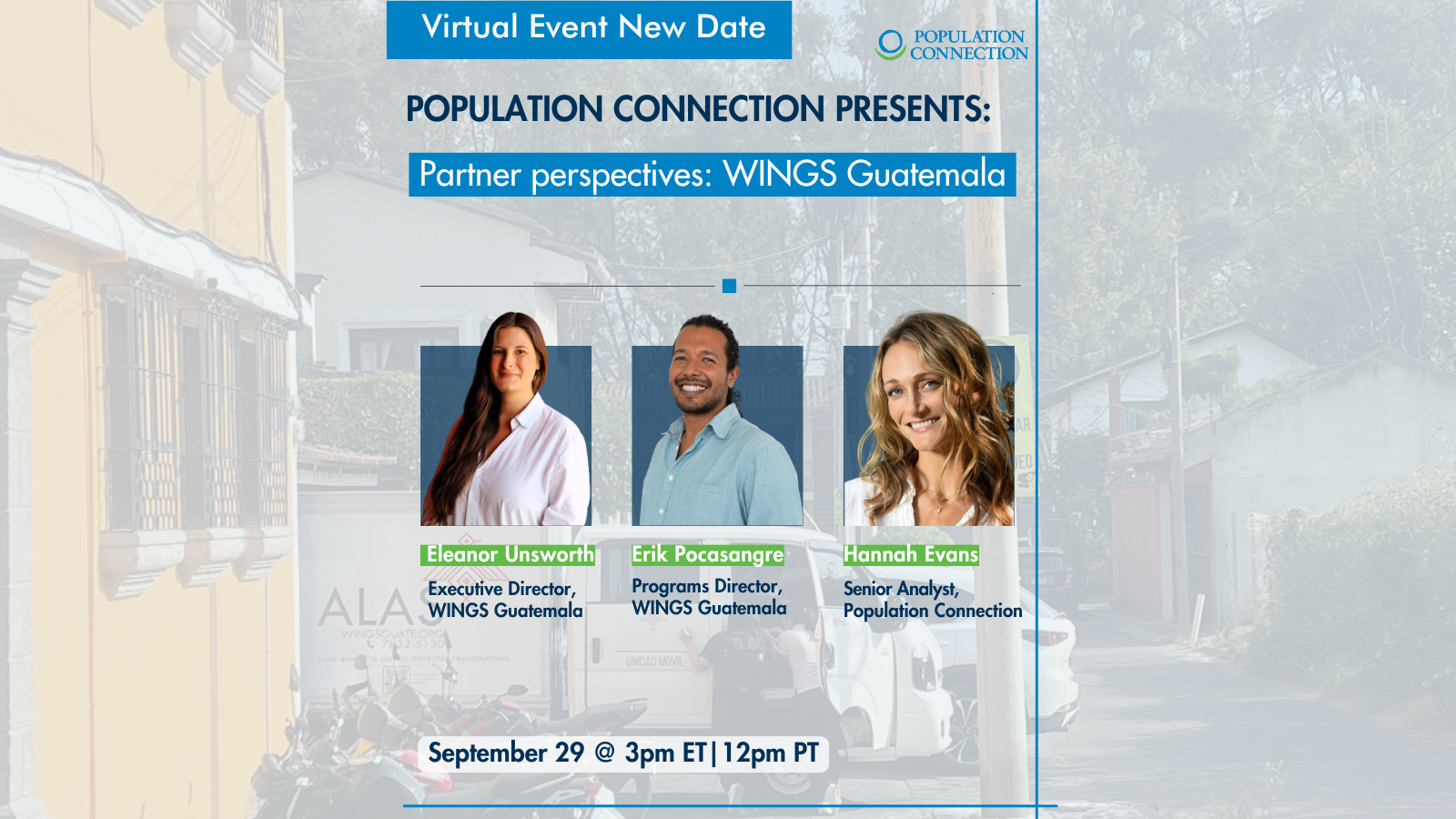 Promotional graphic from webinar with WINGS Guatemala