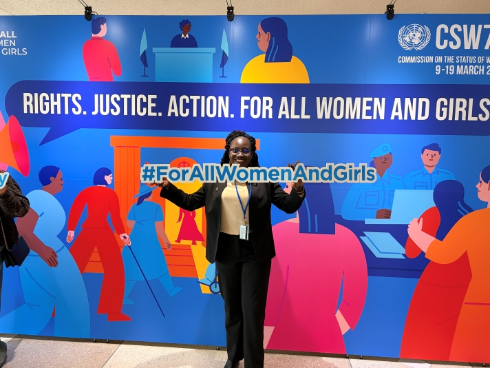 Melvine with the CSW70 banner