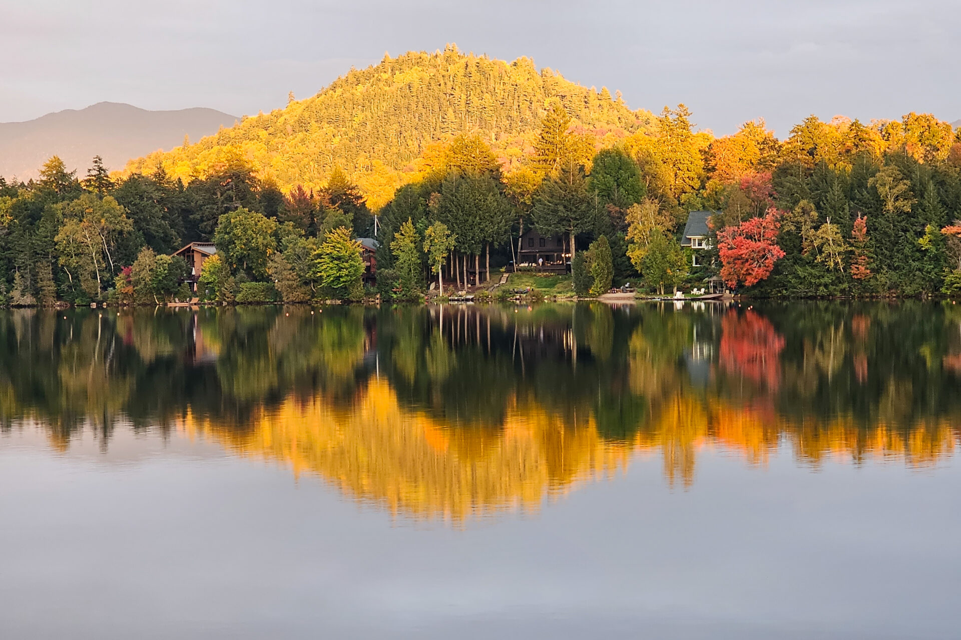 I took this looking across Lake Placid in NY. The colors and reflection stood out as magnificent. Submitted by: Allan Woolway