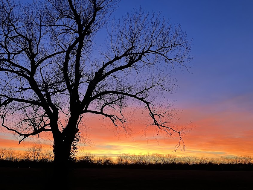 A colorful February sunset in Oklahoma. Submitted by: Bob Vandewater