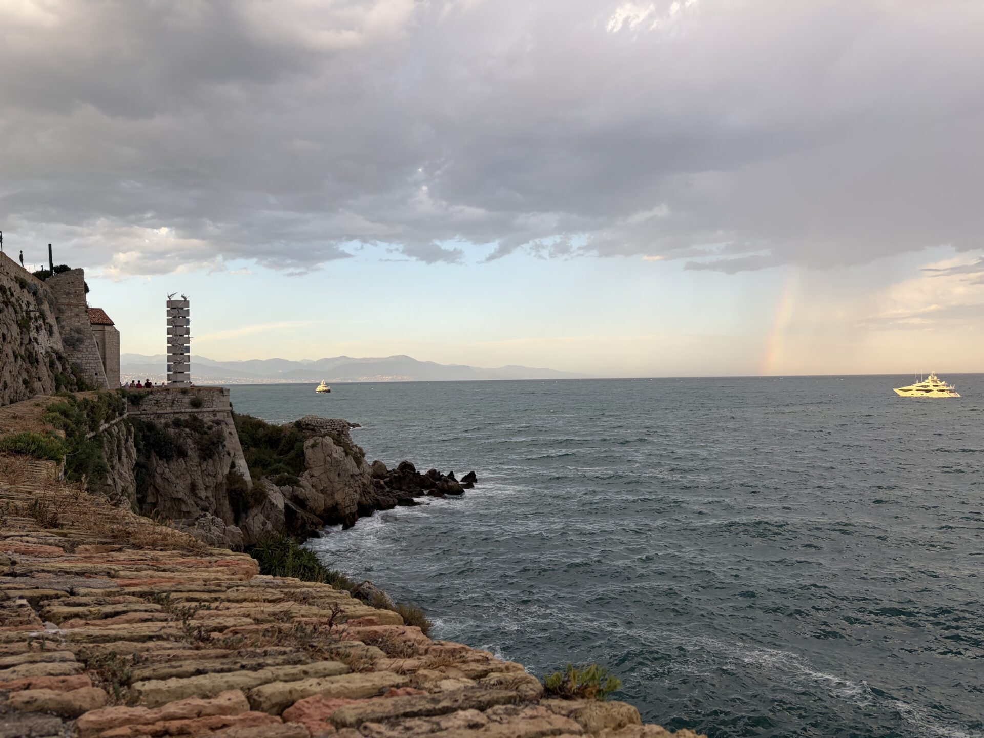 View from castle in Antibes overlooking the Mediterranean Sea with rainbow in the distance. Submitted by: Brennan Ryan
