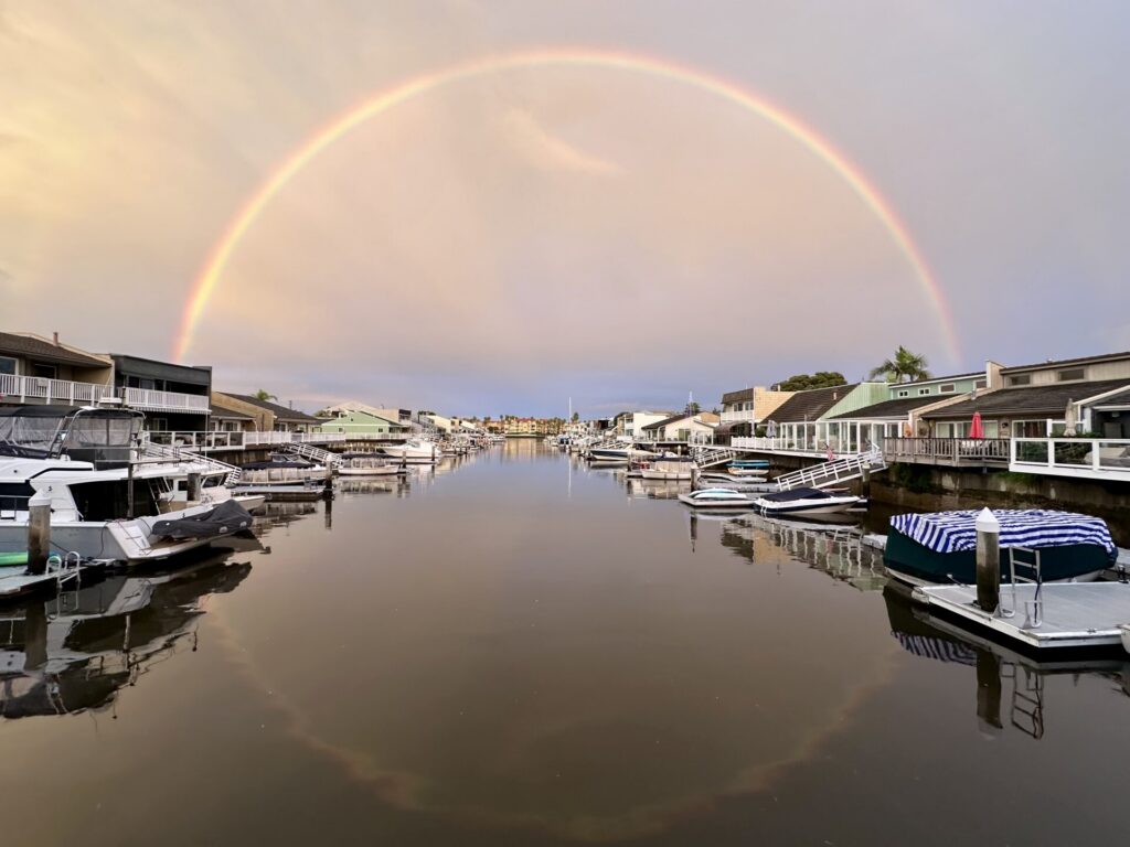 Endless rainbow after a rainy day in Oxnard, CA. Submitted by: Jessica Wolfe