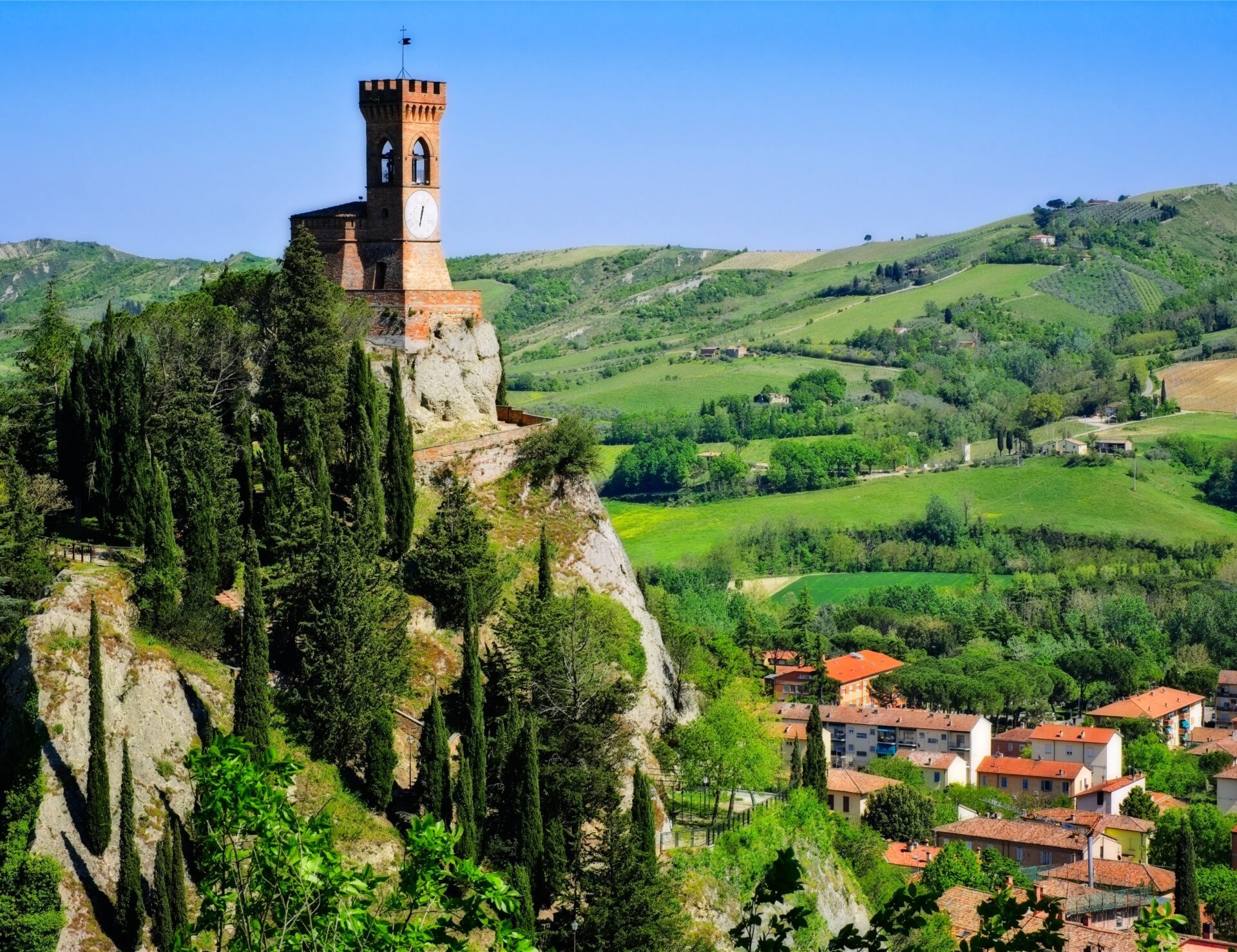 View from above the commune of Brishighella in Italy. Submitted by: Paul Wilson