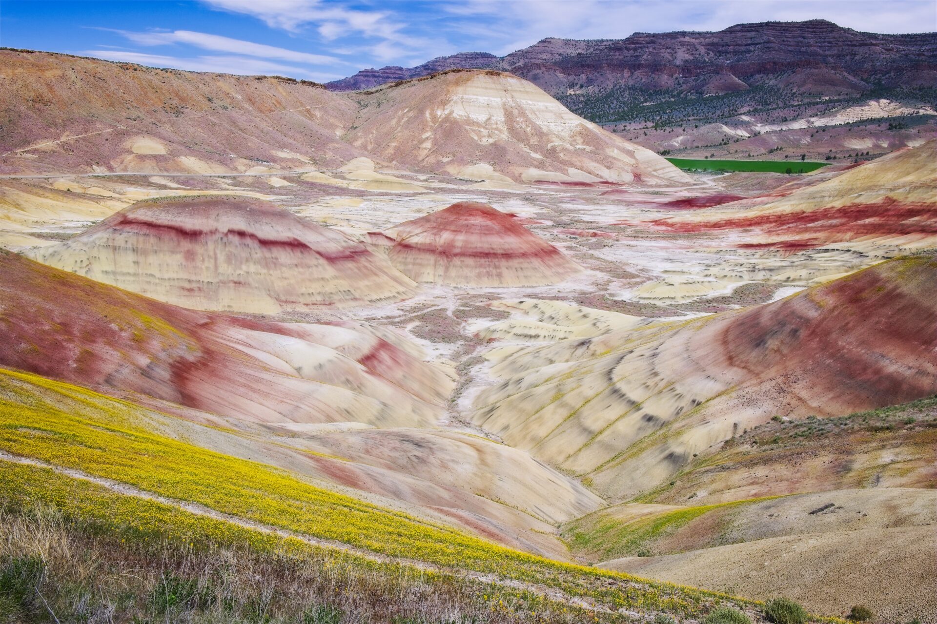View of the mountains in the Painted Hills Unit of John Day Fossil Beds National Monument in Oregon. Submitted by: Paul Wilson